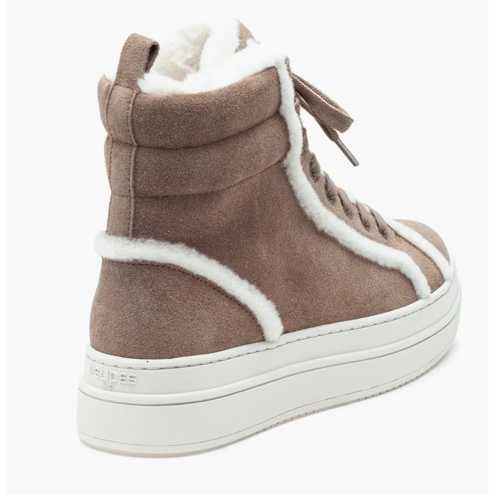 NWT J/SLIDES NADAL Faux Fur Platform Bootie - Picture 3 of 14